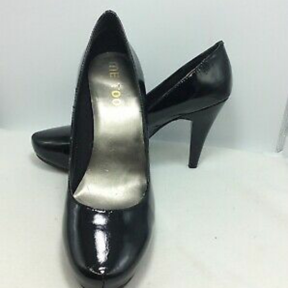 Black Patten Leather Heels